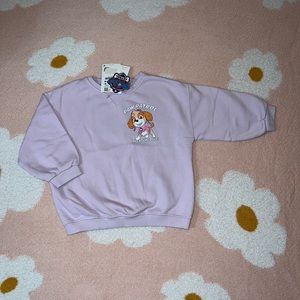 Zara Paw Patrol Nickelodeon Sweatshirt Mauve Size 4-5T